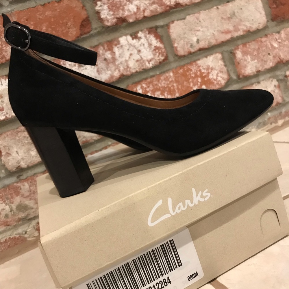 Suede Ankle Wrap Pumps by Clarks